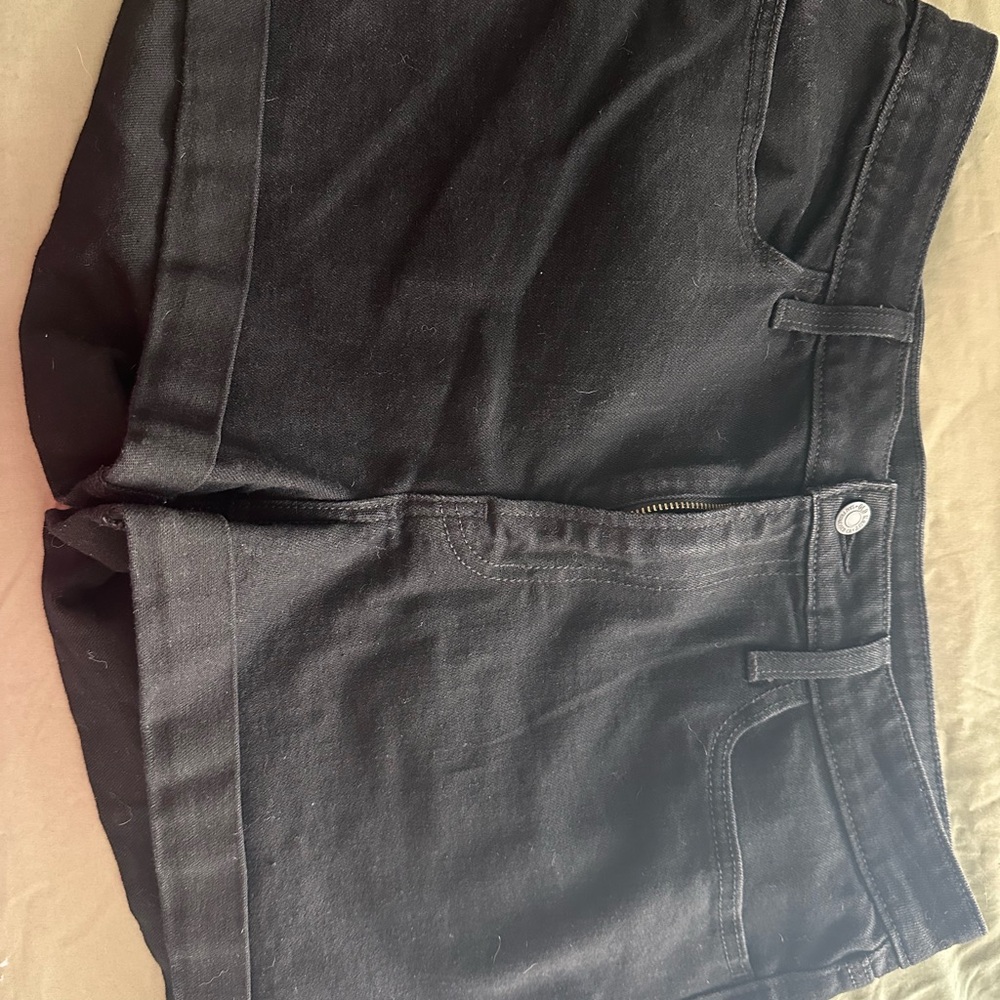 Black Denim Shorts